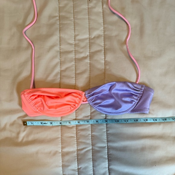 Vibrant Orange and Purple Bikini Top - Picture 3 of 6